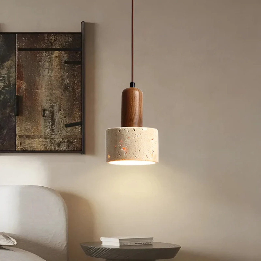 TranquilGlow - Elegante Wabi-Sabi Plafondlamp