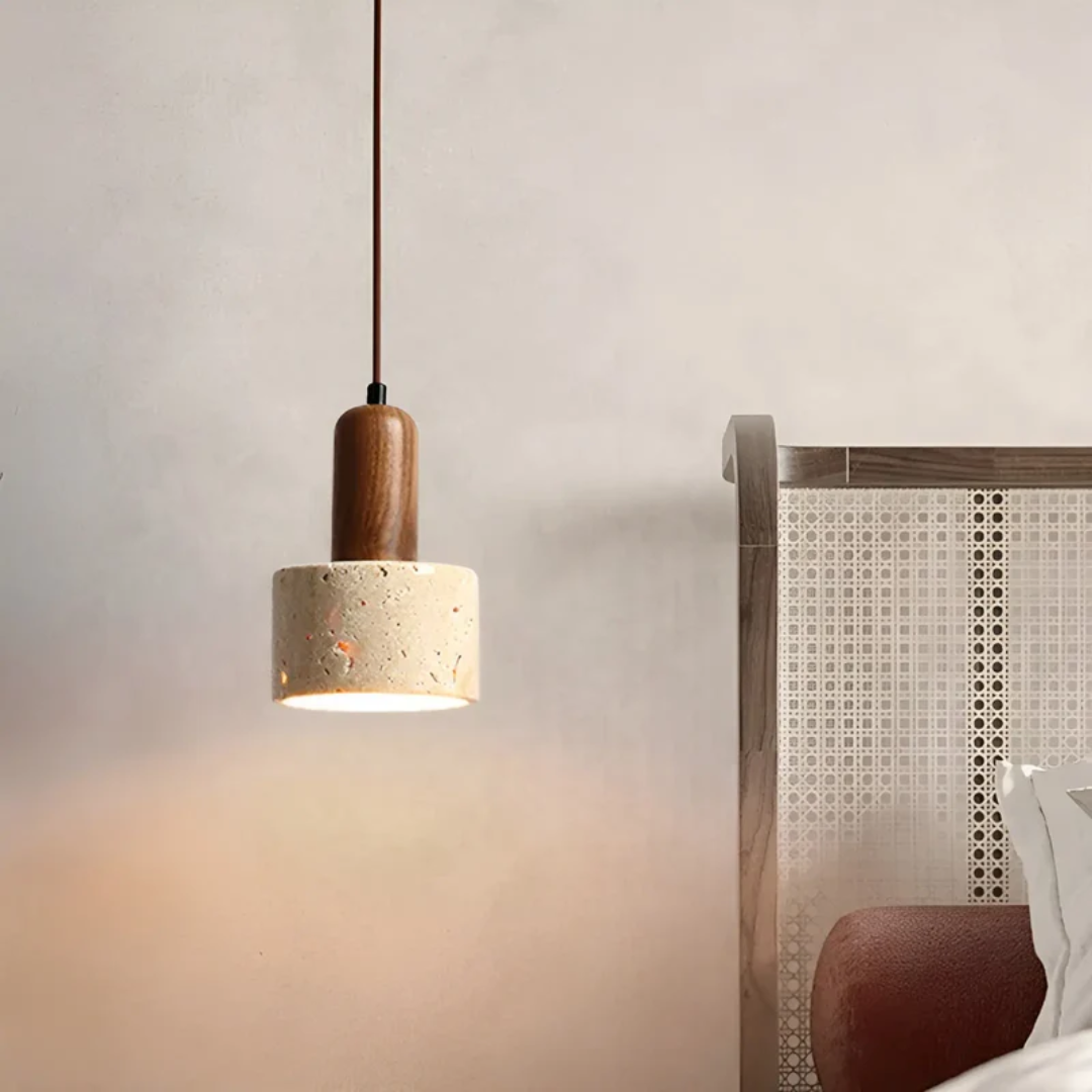 TranquilGlow - Elegante Wabi-Sabi Plafondlamp