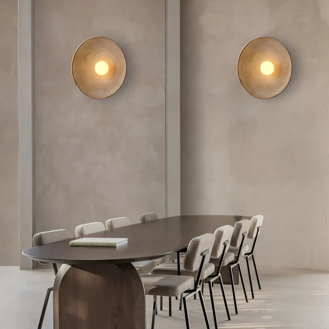 ZenGlow Disc – Japanse Wabi-Sabi Wandverlichting