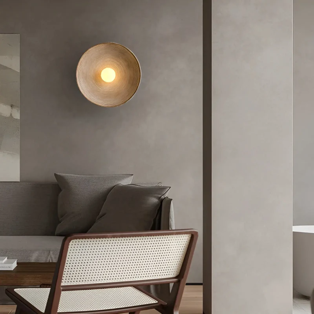 ZenGlow Disc – Japanse Wabi-Sabi Wandverlichting