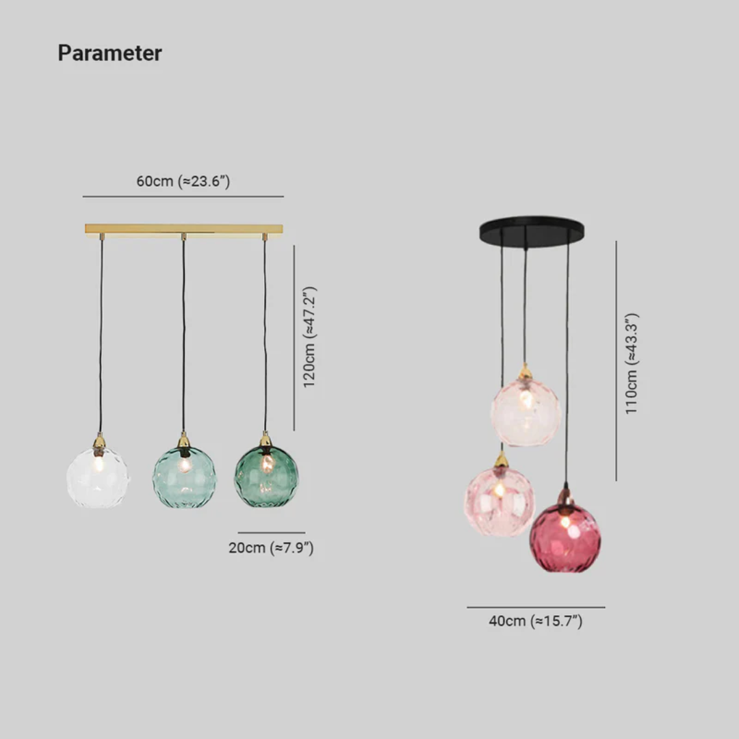 ClusterGlow - Elegante 3-Lamp Hanglamp voor Sfeerverlichting