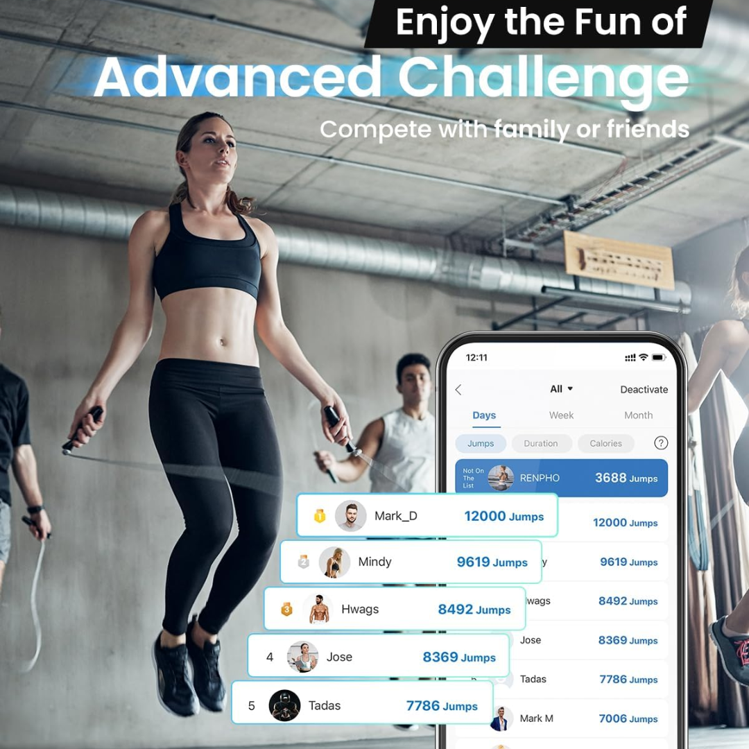 JumpFit - Slimme Springtouw met App en Knopenloos Ontwerp