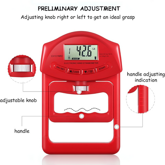 GripMaster - Digitale Hand Krachtmeter tot 90Kg