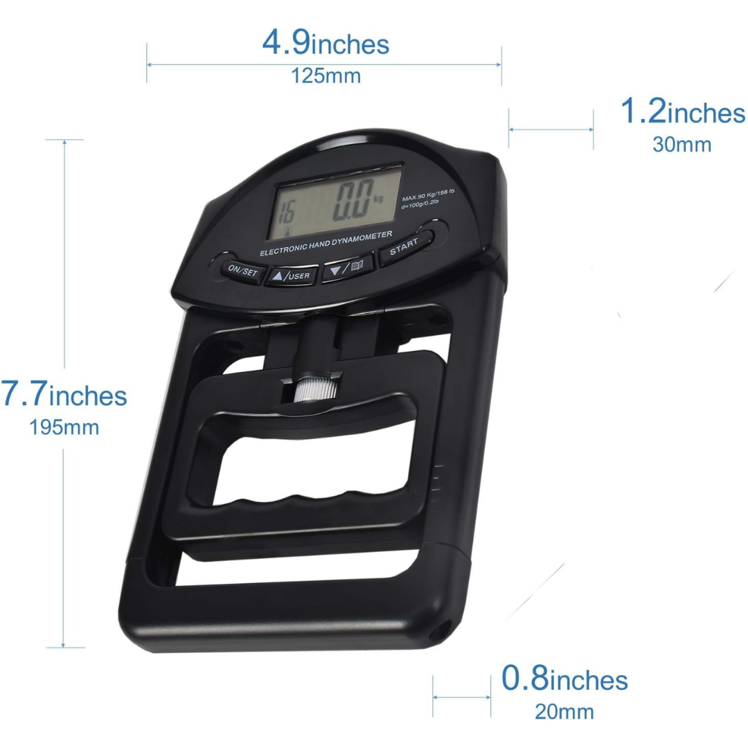 GripMaster - Digitale Hand Krachtmeter tot 90Kg