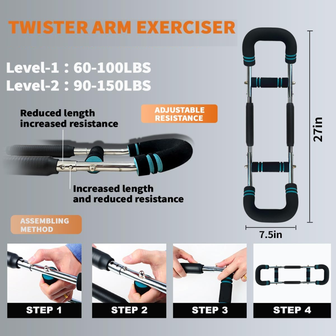 TwisterFlex – Verstelbare Trainingsbar voor Kracht en Flexibiliteit