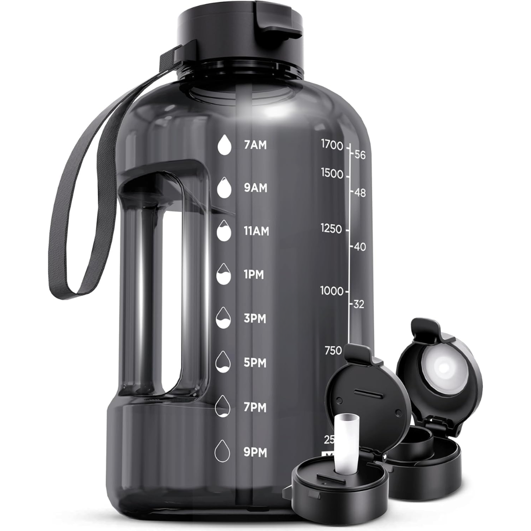 HydraMark - Elegante 2L Waterfles met Tijdsindicator