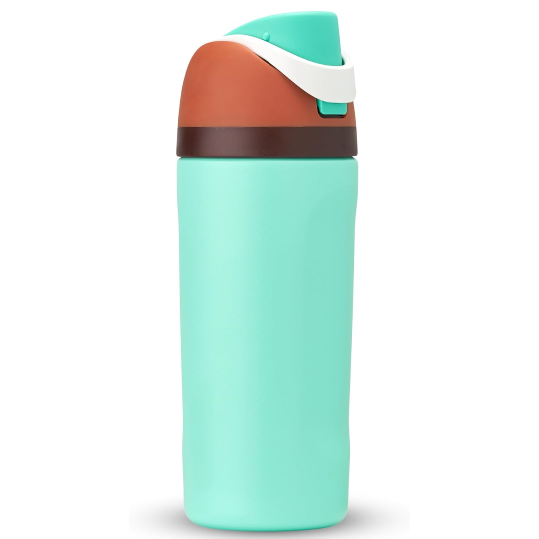 LeakProof - Geïsoleerde RVS Fles met Rietje