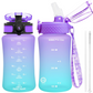 EcoFlow - Herbruikbare Tritan Waterfles met Rietje