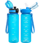EcoFlow - Herbruikbare Tritan Waterfles met Rietje