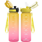 EcoFlow - Herbruikbare Tritan Waterfles met Rietje