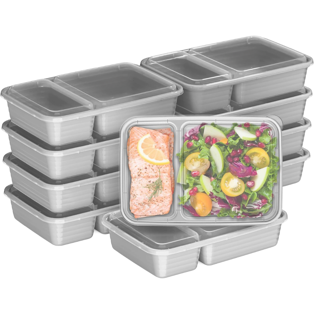 EcoBox - Duurzame 2-Compartiment Voedselcontainers Set