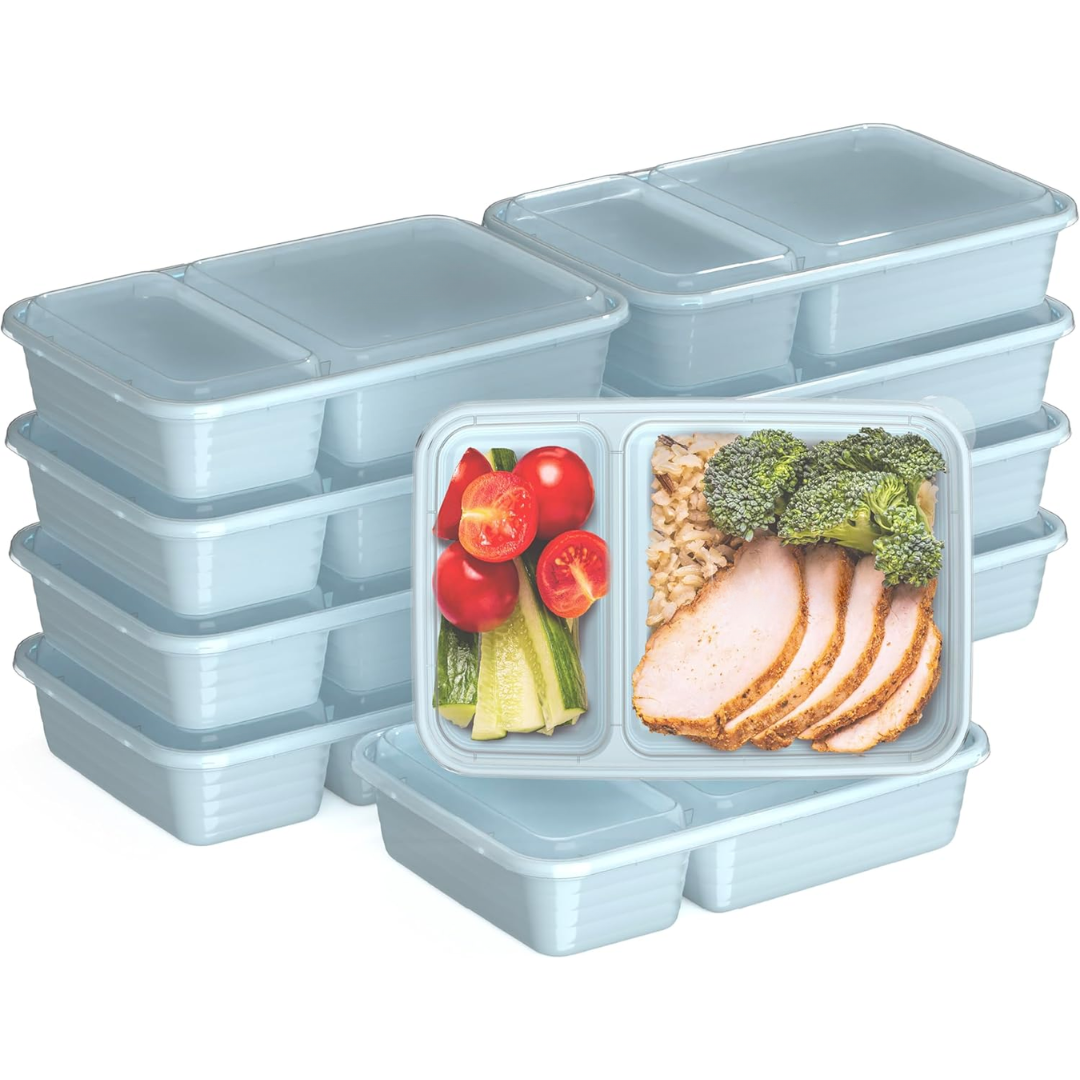 EcoBox - Duurzame 2-Compartiment Voedselcontainers Set