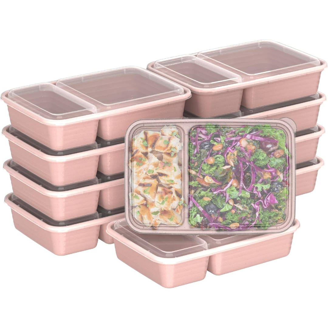 EcoBox - Duurzame 2-Compartiment Voedselcontainers Set