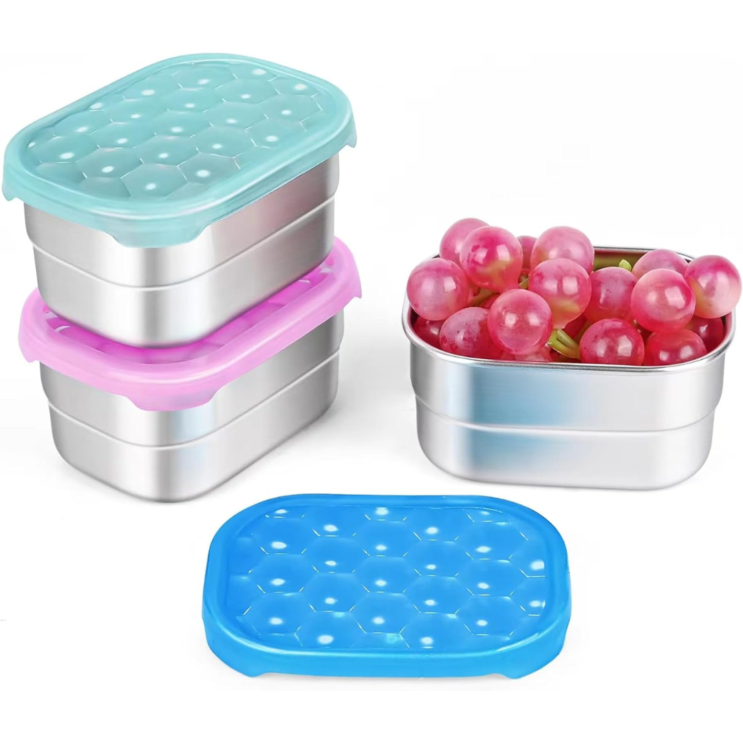 SnackGuard – RVS Snackcontainers met Siliconen Deksel