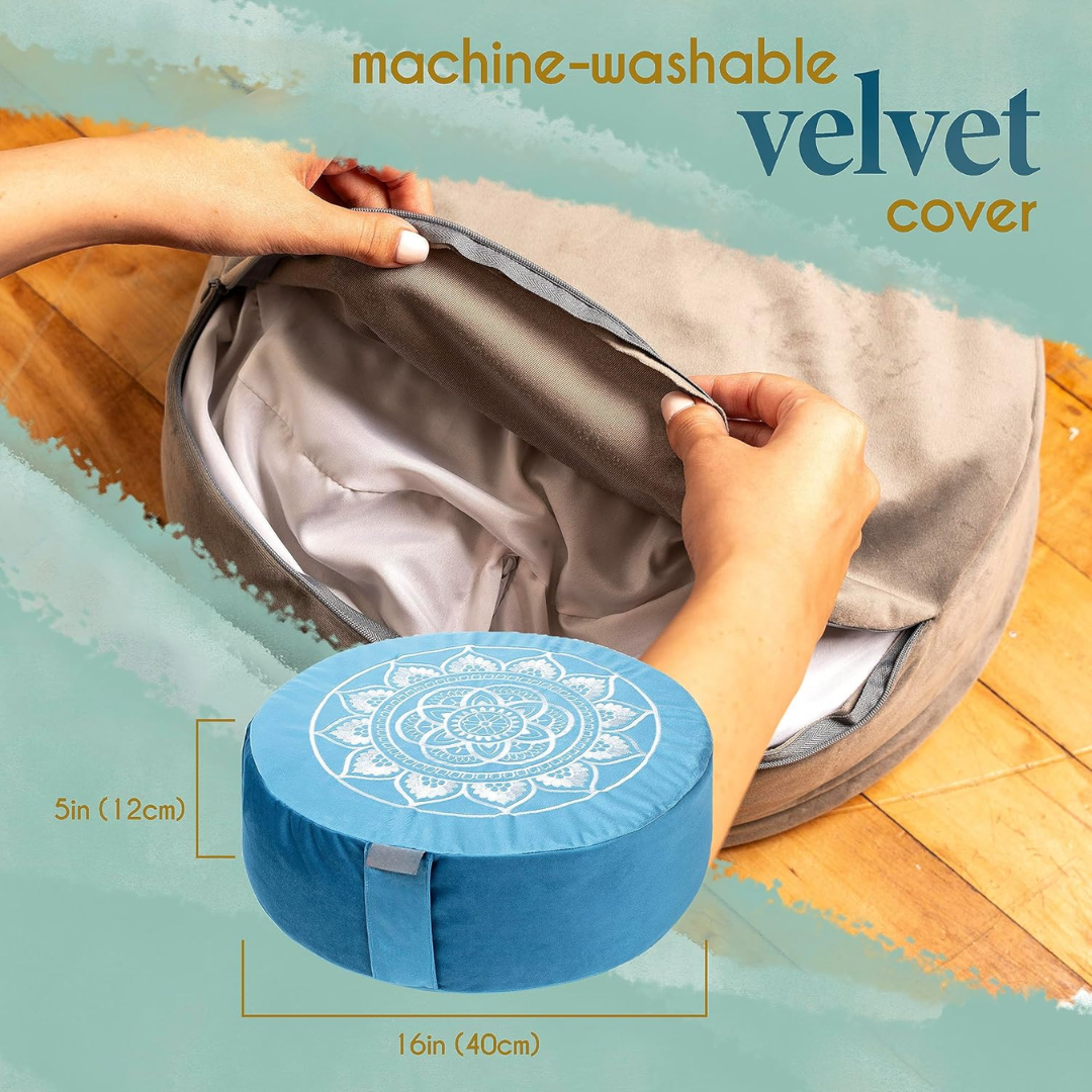VelvetZen – Luxe Meditatiekussen in Premium Fluweel