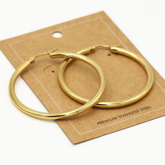 GoldenGlow Earrings – Elegante 40 mm Oorringen