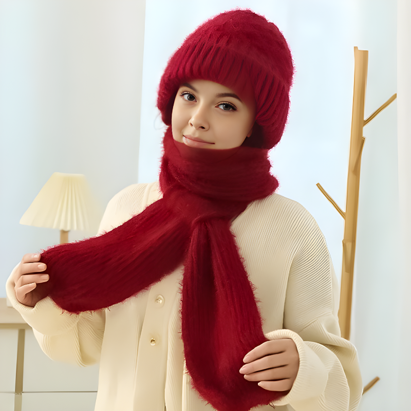 CozyWind Beanie & Sjaal Set - Dames Wintermode