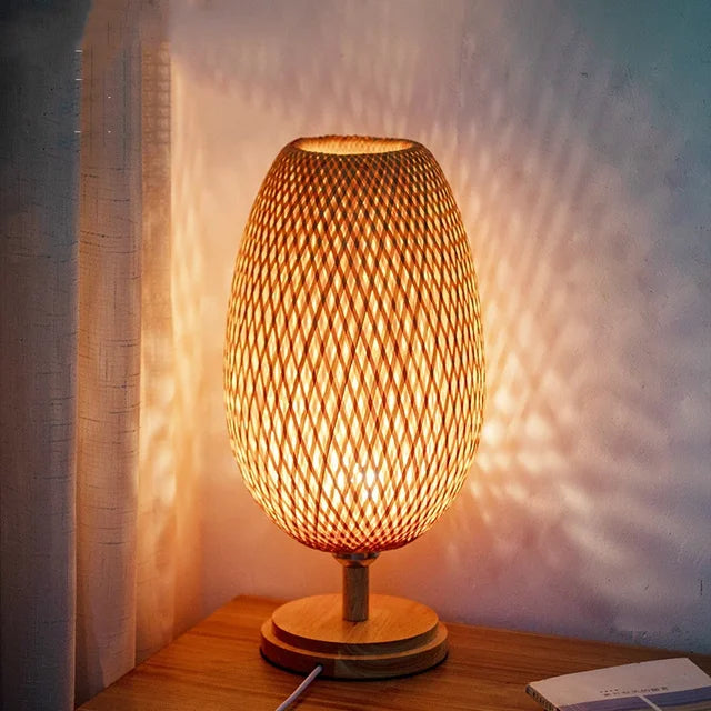 VintageBamboo - Bamboe Vintage Tafellamp