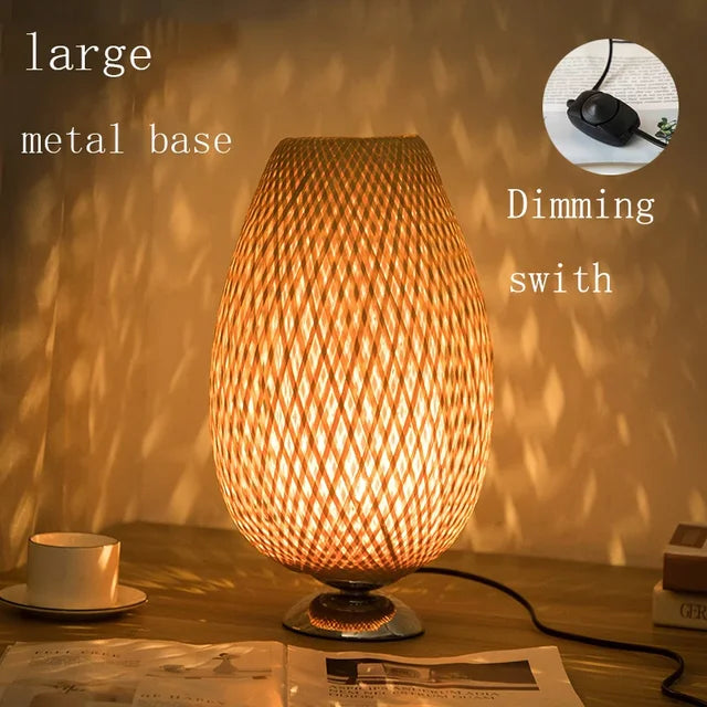 VintageBamboo - Bamboe Vintage Tafellamp