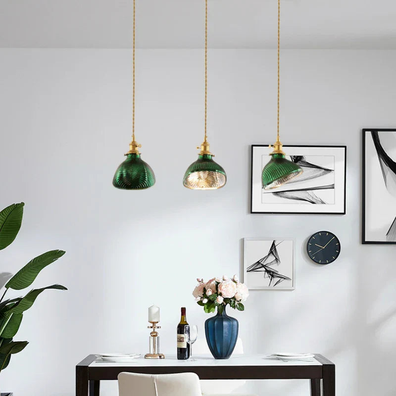 GlassGleam – Retro Glazen Hanglamp voor Sfeervol Licht
