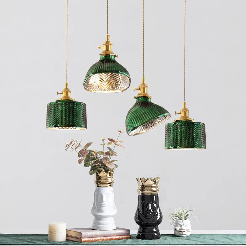 GlassGleam – Retro Glazen Hanglamp voor Sfeervol Licht