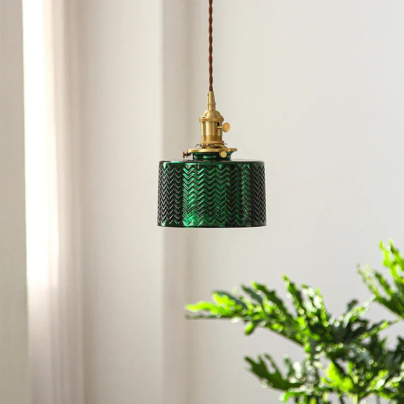 GlassGleam – Retro Glazen Hanglamp voor Sfeervol Licht