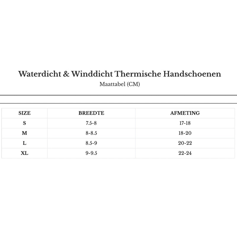 Zippy Handschoenen - Waterdicht & Winddicht Thermische Handschoenen