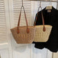 BohoVibe Tote – Elegante Stro Schoudertas
