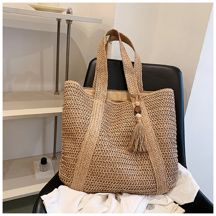 EcoChic Handbag - Stijlvolle Rieten Damestas