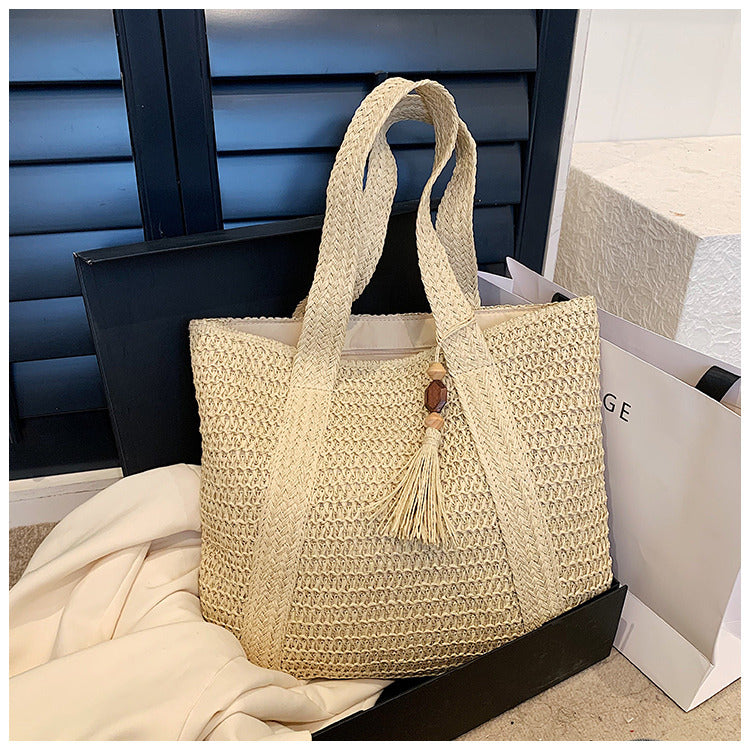 EcoChic Handbag - Stijlvolle Rieten Damestas