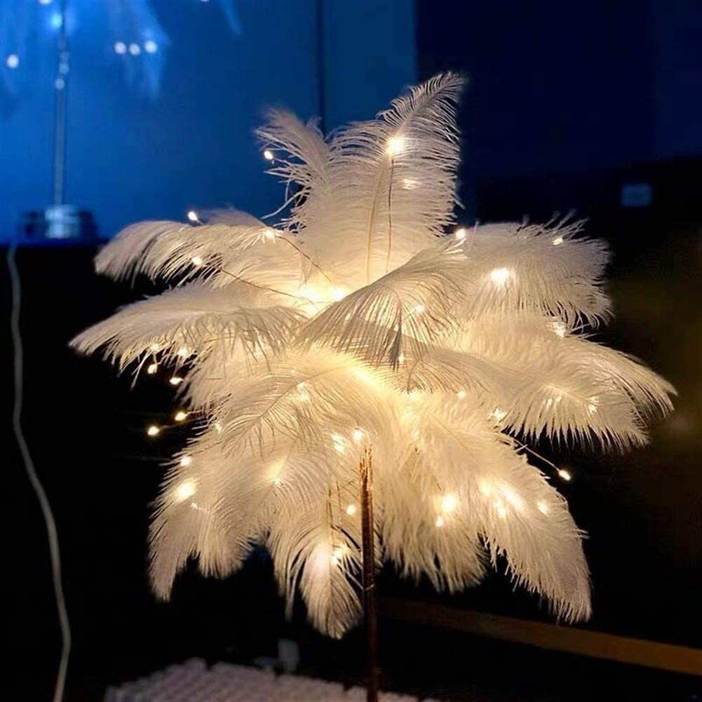 OstrichGlow Nightlight - Unieke Sfeerlamp met Roze Voet