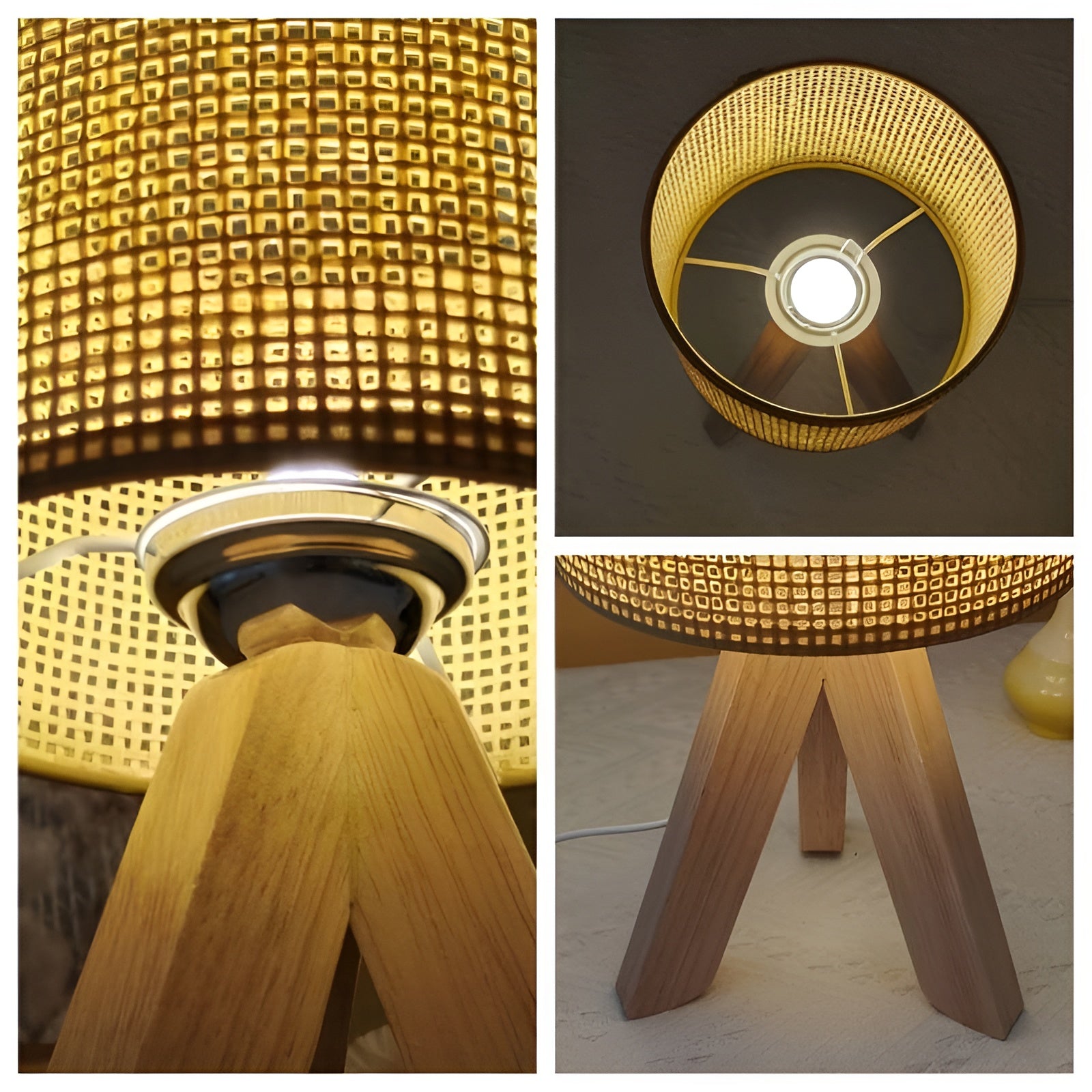 Handgemaakte Rotan Tafellamp met USB en LED - Stijlvol en Duurzaam Design