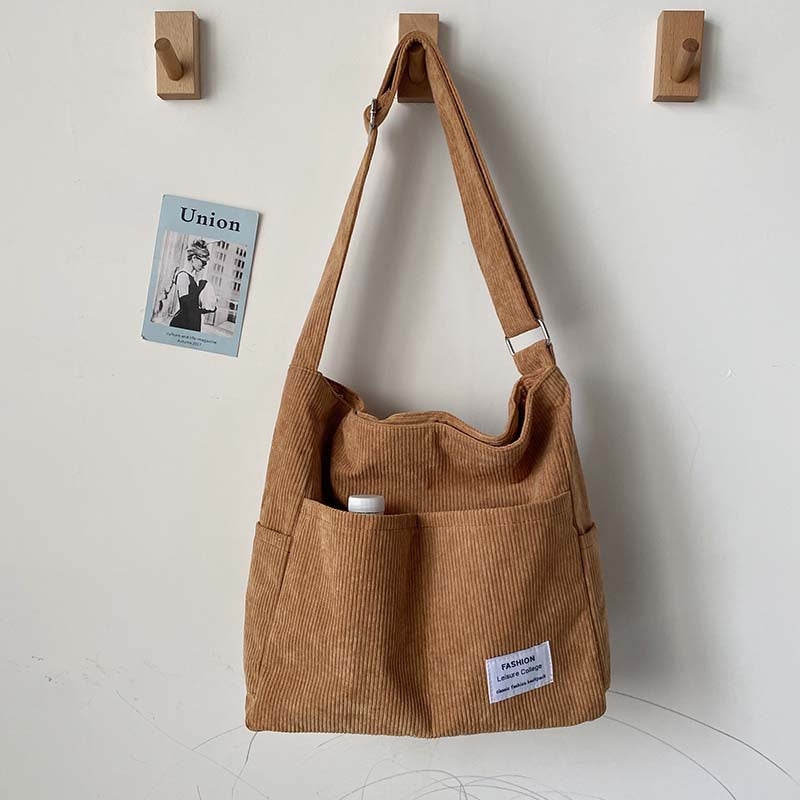 StyleLoom - Luxe Corduroy Schoudertas voor Vrouwen