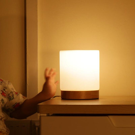 LumiGlow Verfijnde Glazen Tafellamp met Touch-LED
