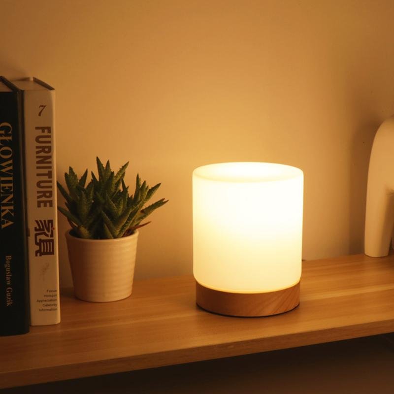 LumiGlow Verfijnde Glazen Tafellamp met Touch-LED
