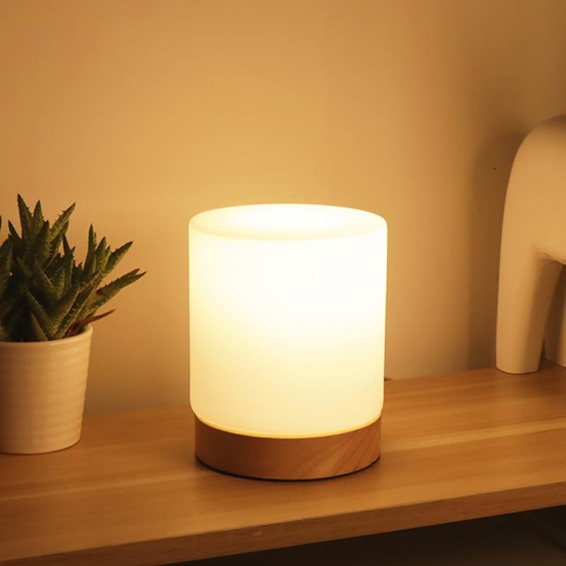 LumiGlow Verfijnde Glazen Tafellamp met Touch-LED
