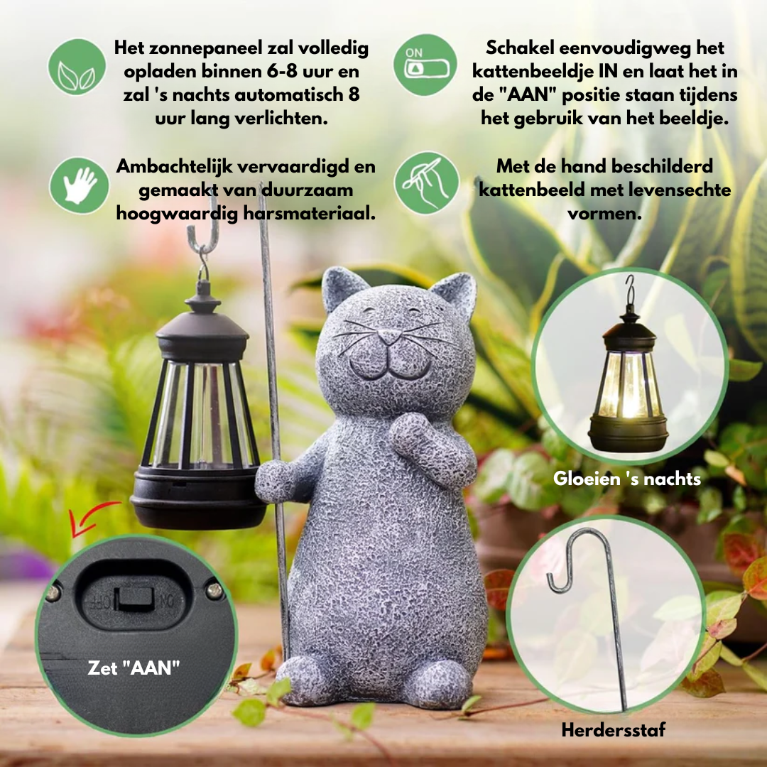 EnchantedKitty - Elegante Decoratieve Kat voor Buitenruimte
