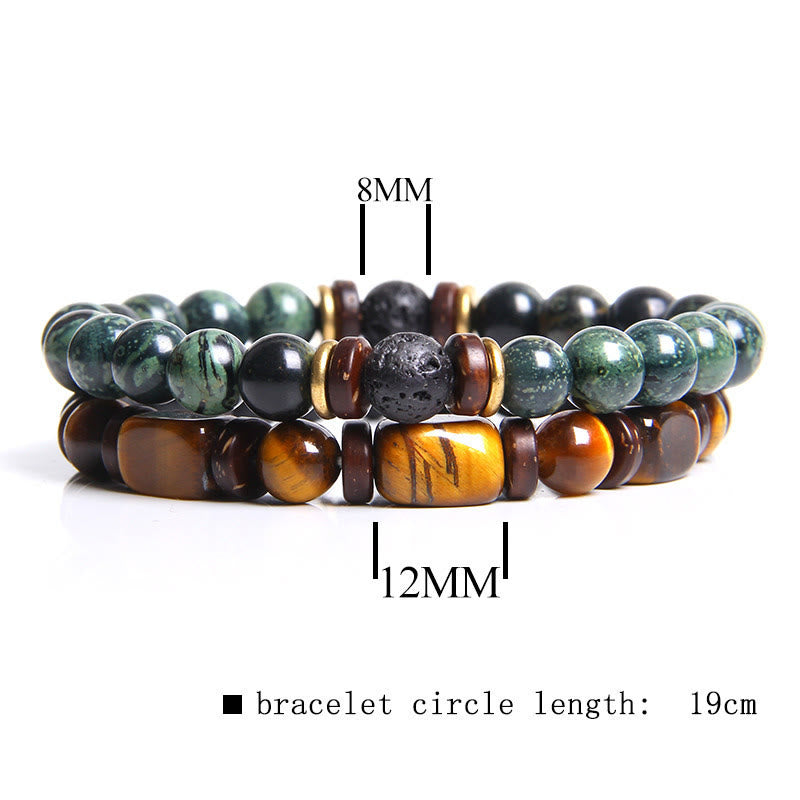 Stylish Afrikaans Turquoise & Tiger Eye Bracelet - Naya Collection