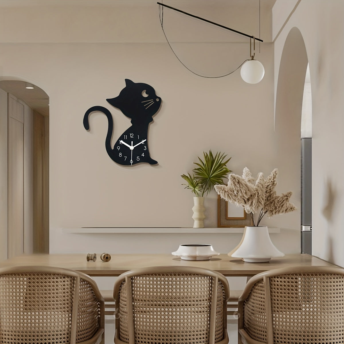 ModernPaws – Unieke Kat Wandklok voor Interieur