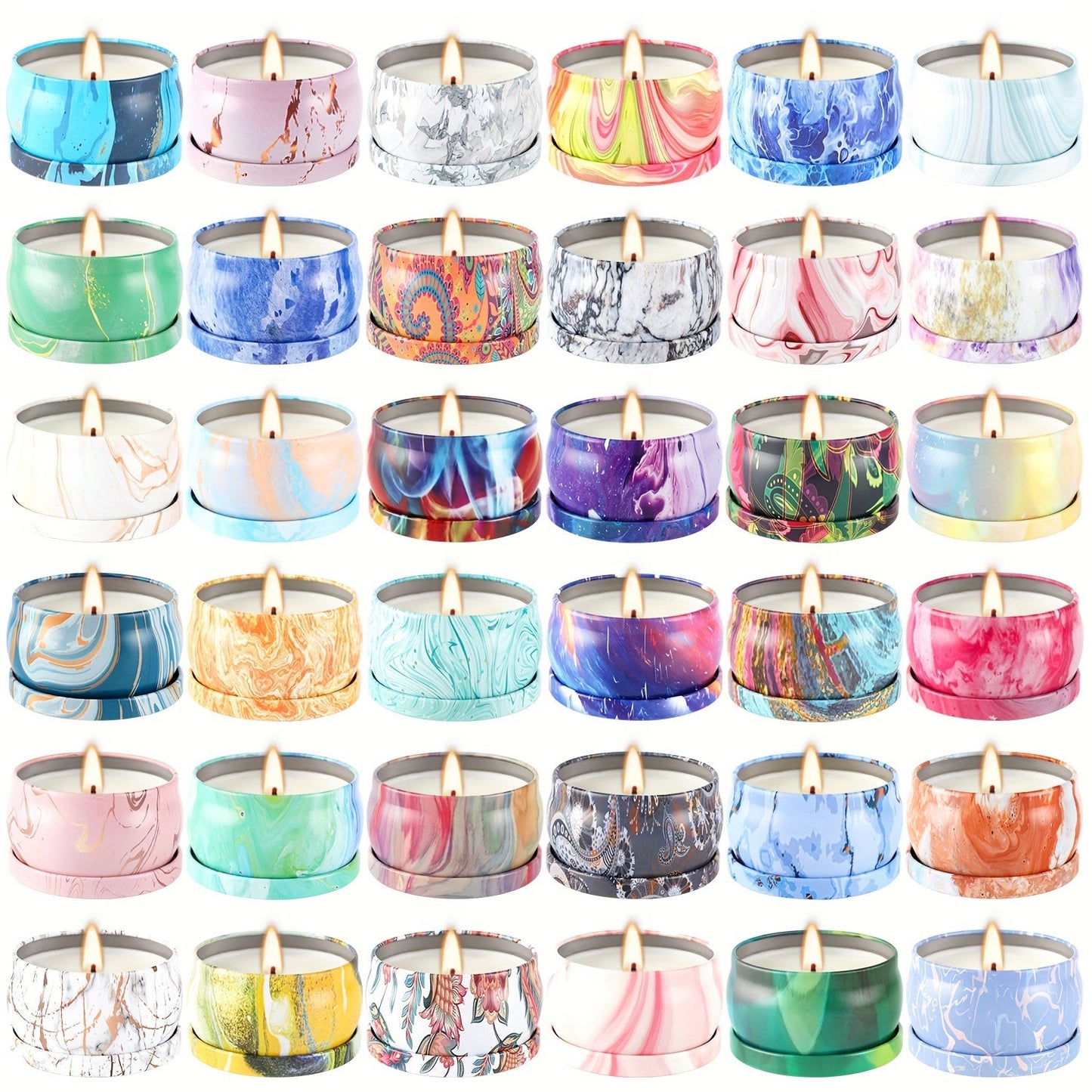 Aromatic Serenity – Luxe Kaarsenset met Marmerprint