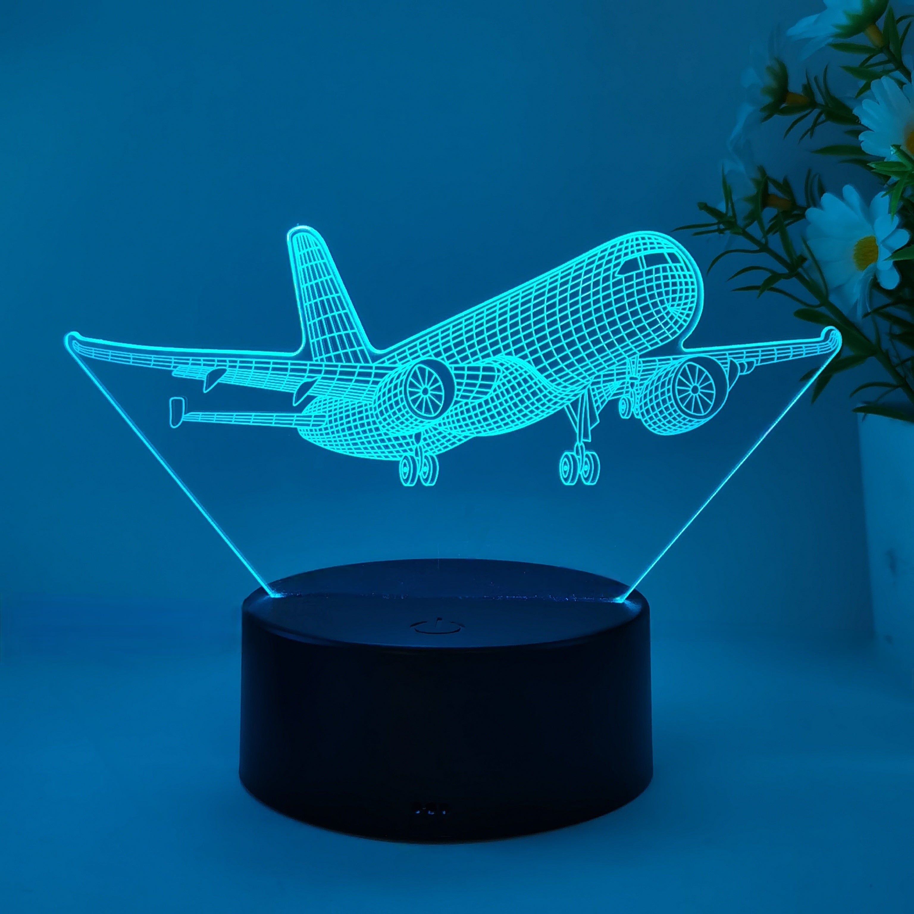 SkyGlow – 3D Vliegtuig LED Nachtlamp met USB