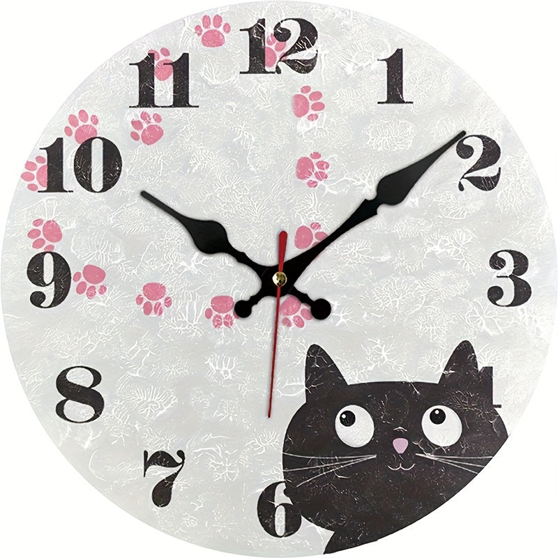 PurrTime Clock – Stijlvolle Stille Kat voor Muur