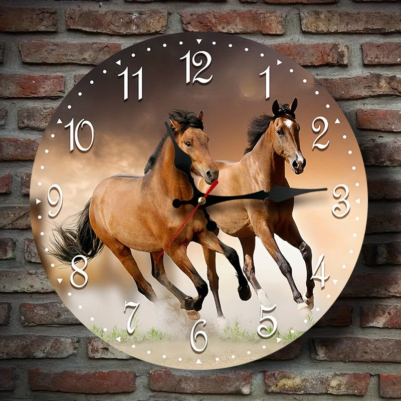 GallopTime Clock – Elegant Paardenraces Wandklok