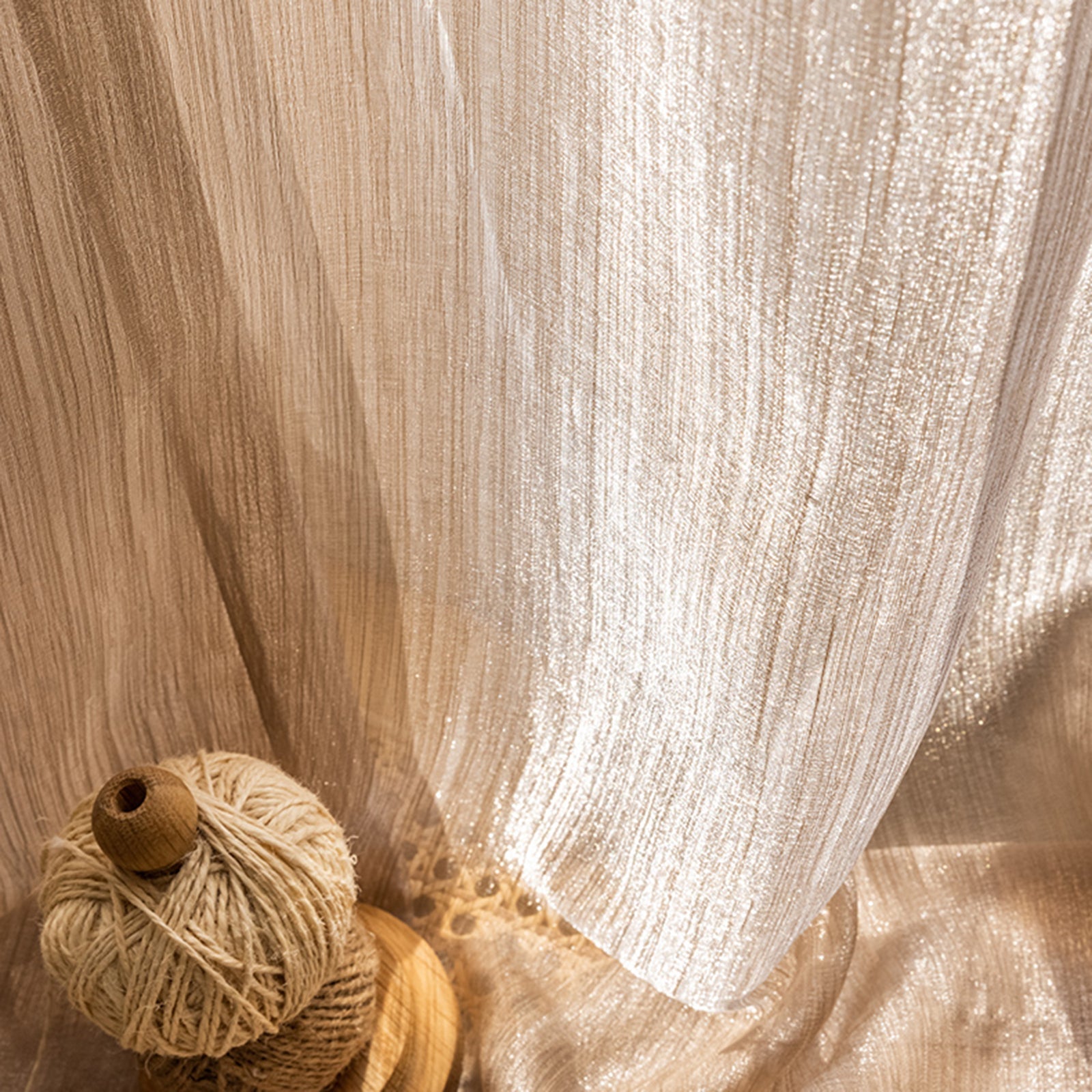 WeaveGlam Curtains - Elegante Transparante Woven Gordijnen voor Moderne Interieurs