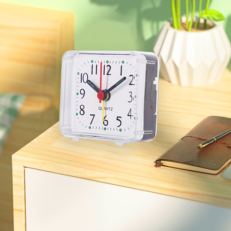 TimeSquare – Minimalistische Witte Wekker voor Bureau & Slaapkamer