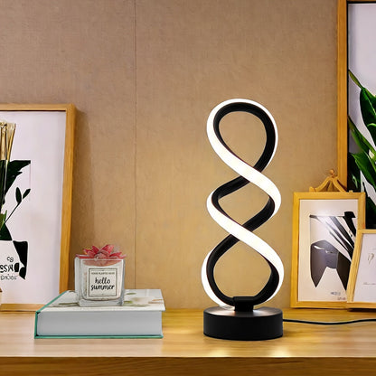 SpiraLux - Elegante Spiral Tafellamp met Kleurkeuze