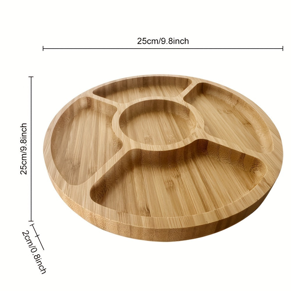BambooServe - Elegante Ronde Snackplank voor Jouw Keuken