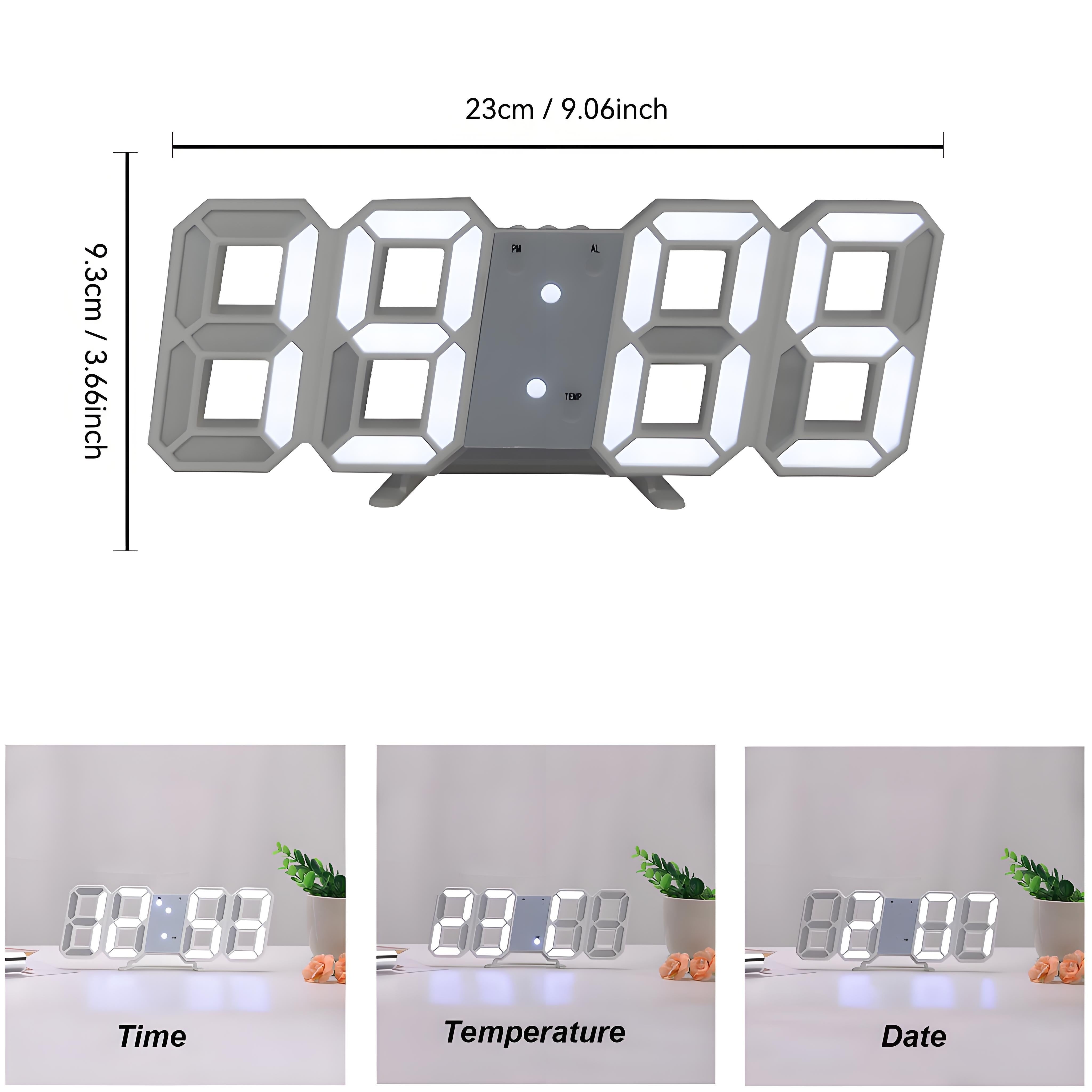 DigiTime Clock – LED 3D Klok met Kalender & Temperatuur