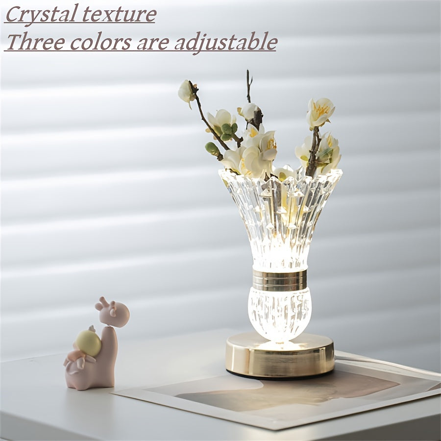 CrystalGlow Lamp – Luxe LED Tafellamp van Kristal