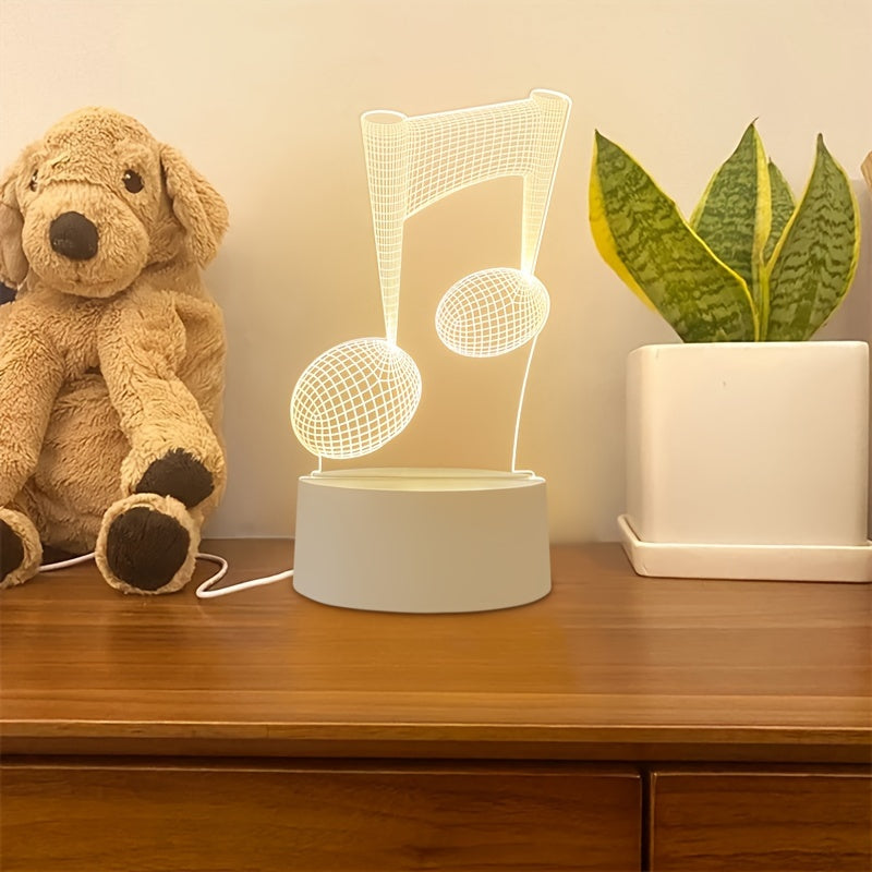 LumiNote - 3D LED Muzieknoot Nachtlamp